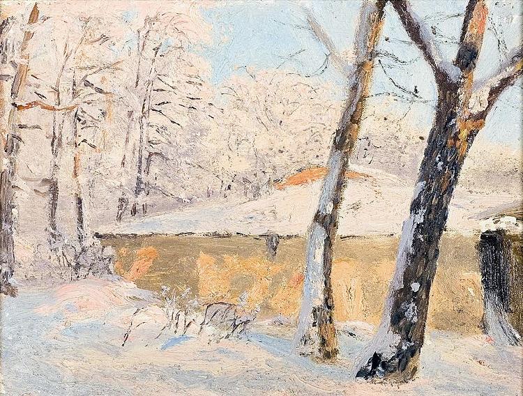 Nikolay Nikanorovich Dubovskoy Trees in the snow China oil painting art